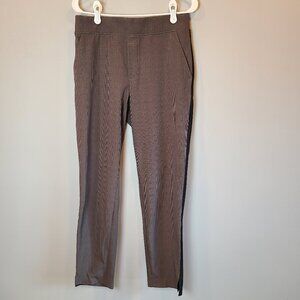 Athleta Brooklyn Ankle Pant Gray Black Houndstooth Plaid Womens 4